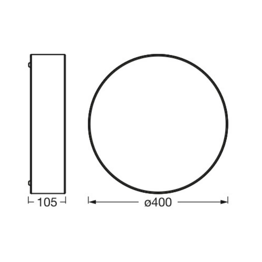 Ledvance - Plafoniera ORBIS PARIGI 2xE27/25W/230V marrone