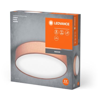 Ledvance - Plafoniera ORBIS PARIGI 3xE27/25W/230V marrone