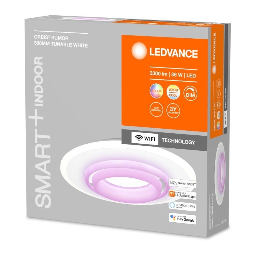 Ledvance - Plafonnier à intensité variable LED RGBW SMART+ ORBIS LED/32W/230V Wi-Fi