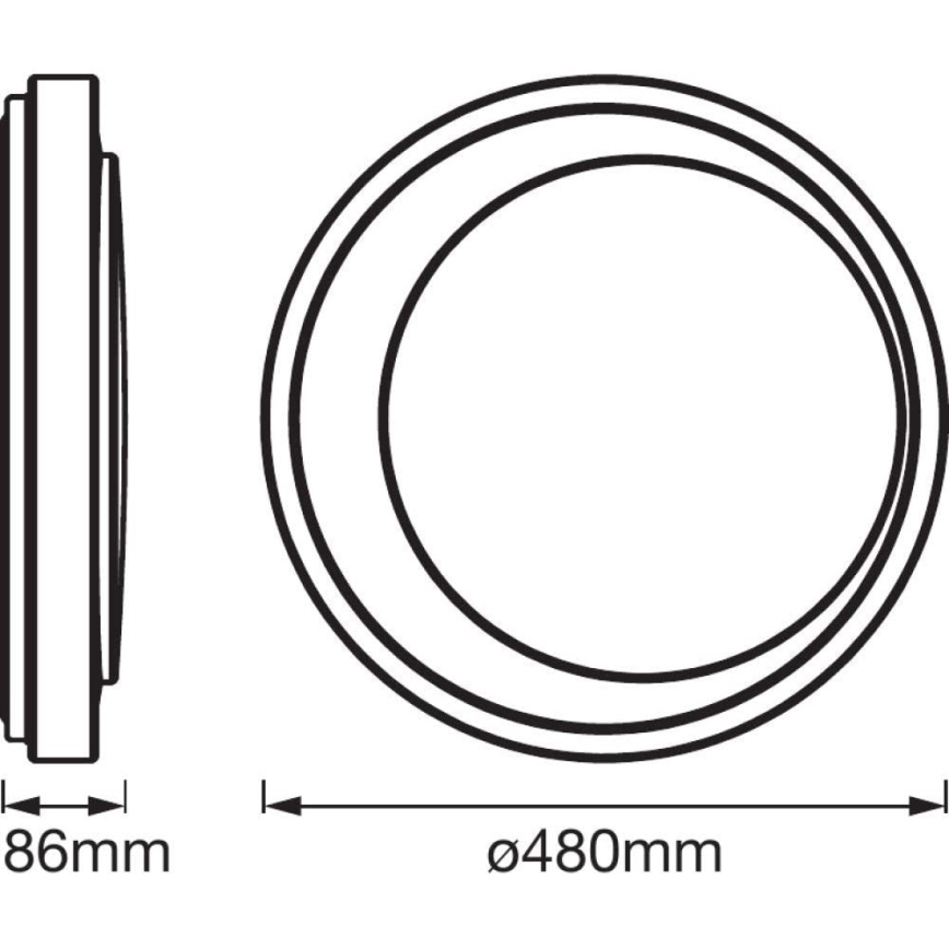 Ledvance - Plafonnier à intensité variable LED SMART+ MOON LED/32W/230V 3000K-6500K Wi-Fi