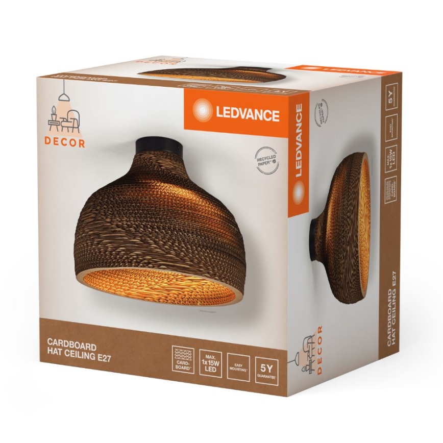 Ledvance - Plafonnier DECOR CARDBOARD 1xE27/15W/230V d. 36 cm