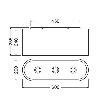 Ledvance - Plafonnier DECOR CARDBOARD 3xE27/15W/230V