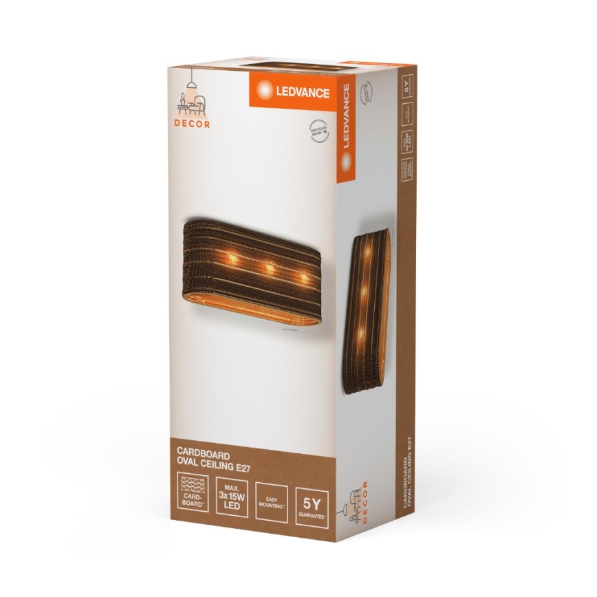 Ledvance - Plafonnier DECOR CARDBOARD 3xE27/15W/230V