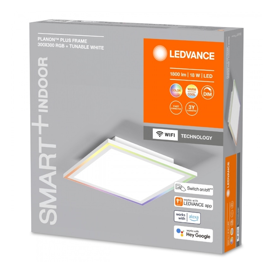 Ledvance - Plafonnier LED RGBW à intensité variable SMART+ PLANON LED/18W/230V 2700-6500K Wi-Fi