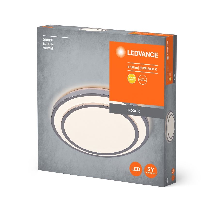 Ledvance - Plafonnier ORBIS BERLIN LED/36W/230V argent