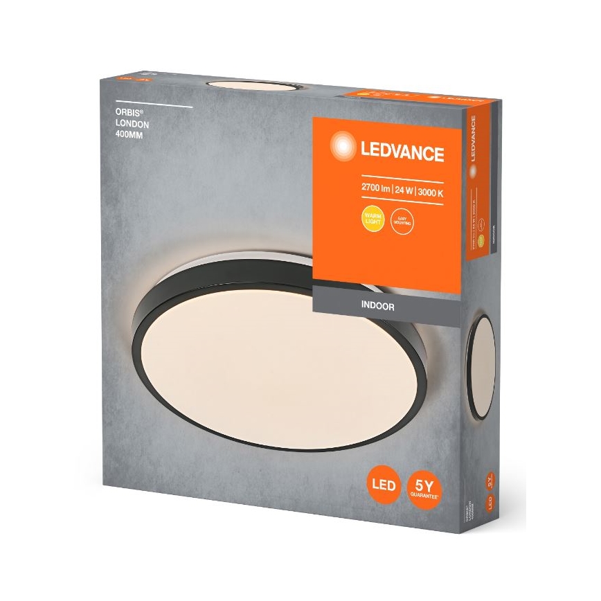 Ledvance - Plafonnier ORBIS LONDON LED/24W/230V noir