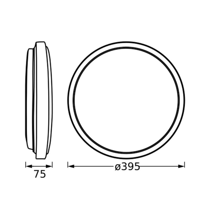 Ledvance - Plafonnier ORBIS LONDON LED/24W/230V noir