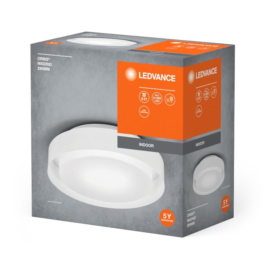 Ledvance - Plafonnier ORBIS MADRID 2xE27/10W/230V blanc