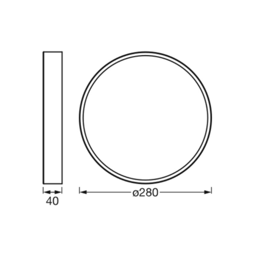 Ledvance - Plafonnier ORBIS SLIM LED/20W/230V noir