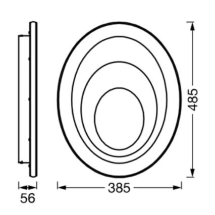 Ledvance - Plafonnier ORBIS SPIRAL LED/37W/230V