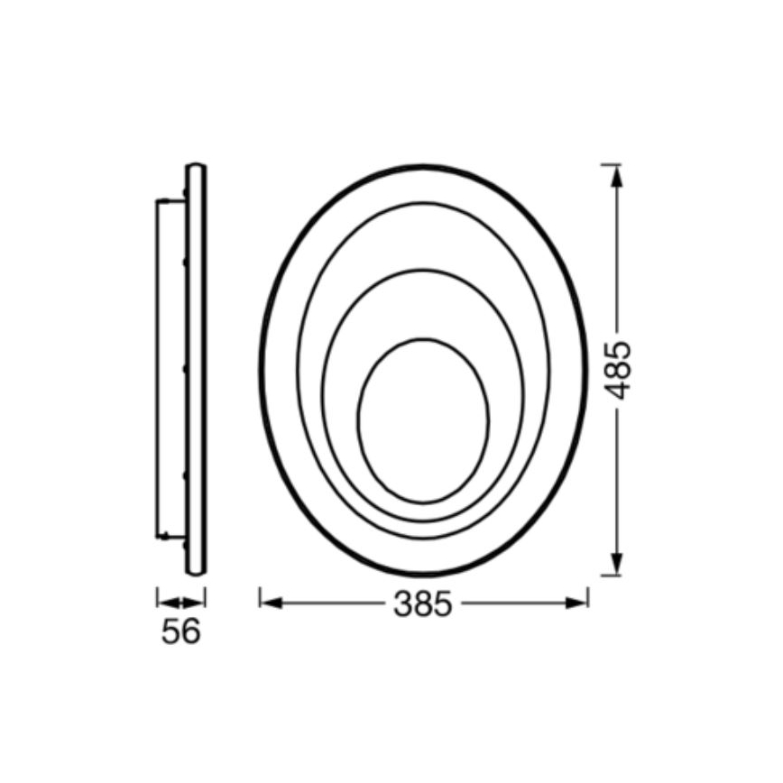 Ledvance - Plafonnier ORBIS SPIRAL LED/37W/230V