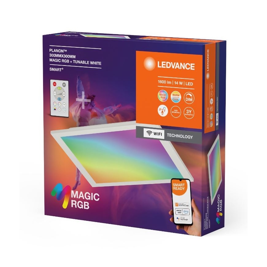Ledvance - Plafonnier RGBW à intensité variable SMART+ MAGIC LED/14W/230V 2700-6500K Wi-Fi + télécommande