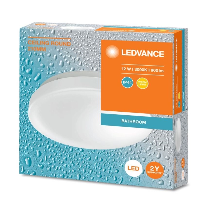 Ledvance - Plafonnier salle de bain CEILING ROUND LED/12W/230V 3000K IP44