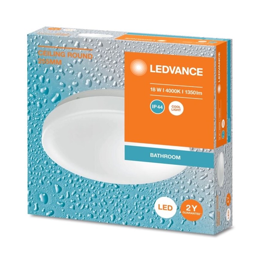 Ledvance - Plafonnier salle de bain CEILING ROUND LED/18W/230V 4000K IP44
