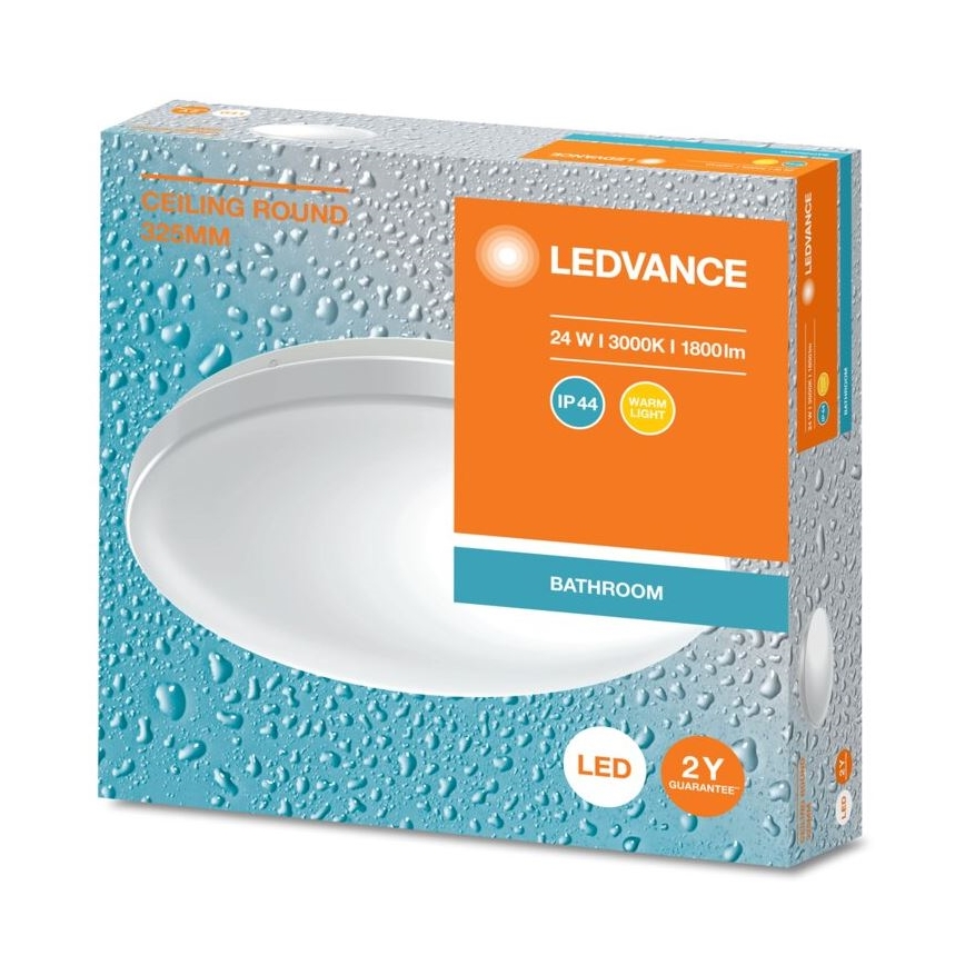 Ledvance - Plafonnier salle de bain CEILING ROUND LED/24W/230V 3000K IP44
