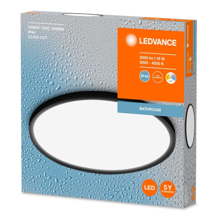 Ledvance - Plafonnier salle de bain DISC LED/18W/230V 3000/4000K IP44