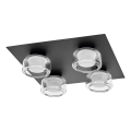 Ledvance - Plafonnier salle de bain ORBIS FLAME 4xLED/5,5W/230V 3000/4000K IP44 noir