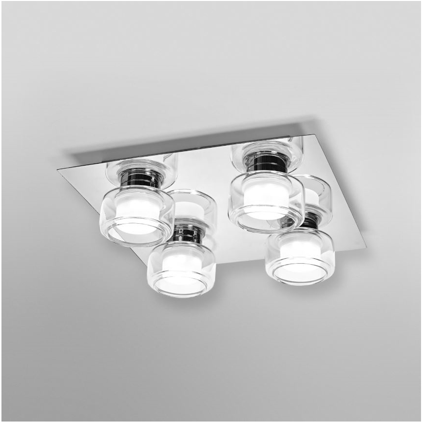 Ledvance - Plafonnier salle de bain ORBIS FLAME 4xLED/5,5W/230V 3000/4000K IP44 chrome