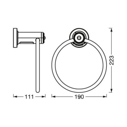 Ledvance - Porte-serviette avec rétro-éclairage LED IP44