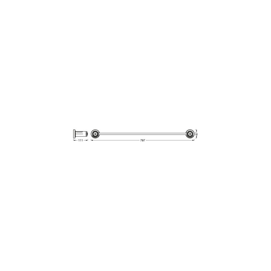 Ledvance - Porte-serviettes avec rétro-éclairage LED IP44