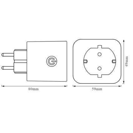 Ledvance - Presa intelligente SCHUKO SMART+ EU Wi-Fi