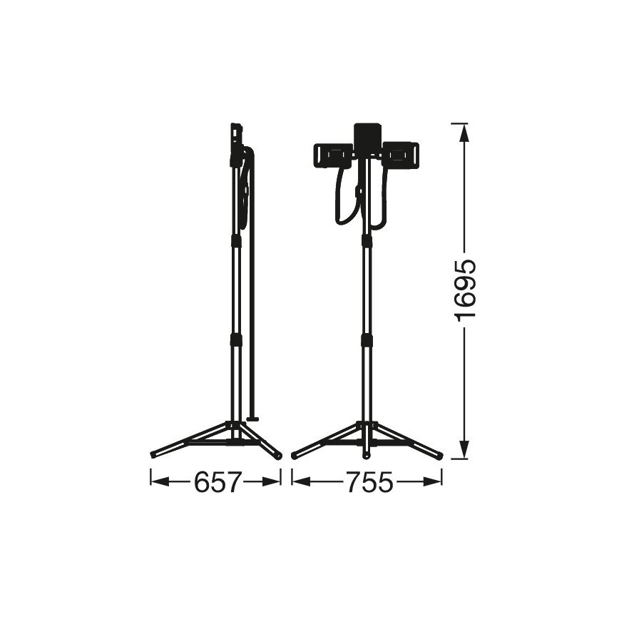 Ledvance - Proiettore LED con supporto TRIPOD 1xLED/30W/230V + 2xLED/5W IP65