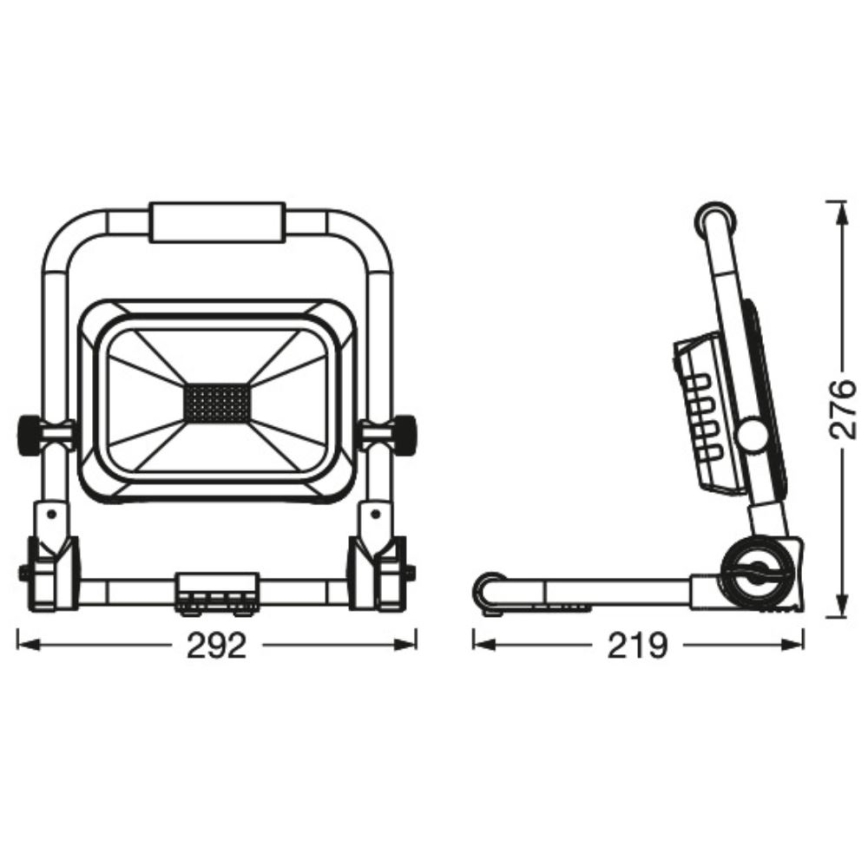 Ledvance - LED Dimmerabile per esterni rechargeable per riflettore WORKLIGHT BATTERY LED/30W/5V IP54