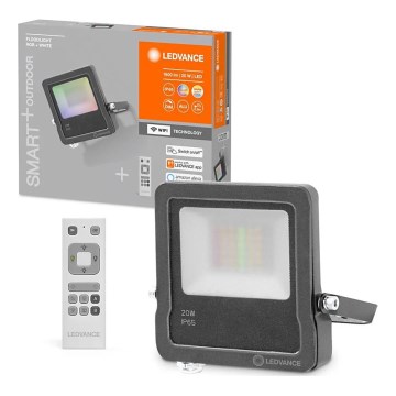Ledvance - Proiettore LED RGBW FLOODLIGHT 20W/230V 3000K IP65 Wi‑Fi + telecomando
