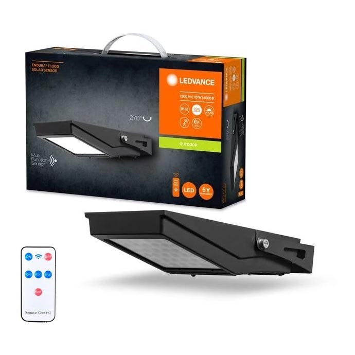 Ledvance - Proiettore solare da esterno a LED con sensore FLOOD LED/10W/3,6V IP65