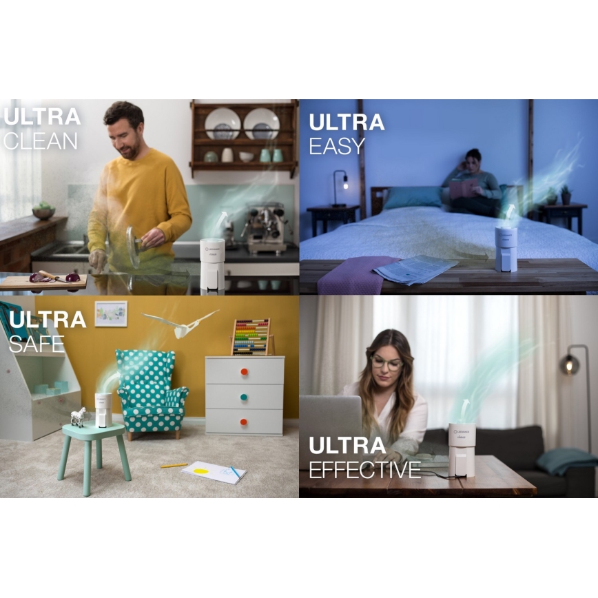 Ledvance - Purificateur d'air portable avec filtre HEPA PURIFIER UVC/4,5W/5V USB