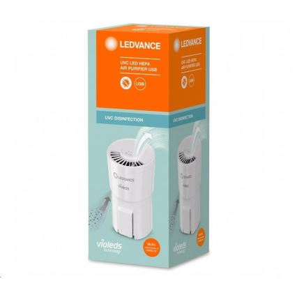 Ledvance - Purificatore d'aria portatile con filtro HEPA PURIFIER UVC/4,5W/5V USB