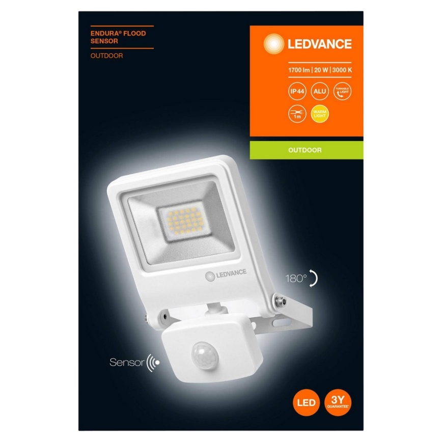 Ledvance - Riflettore LED con sensore ENDURA LED/20W/230V IP44