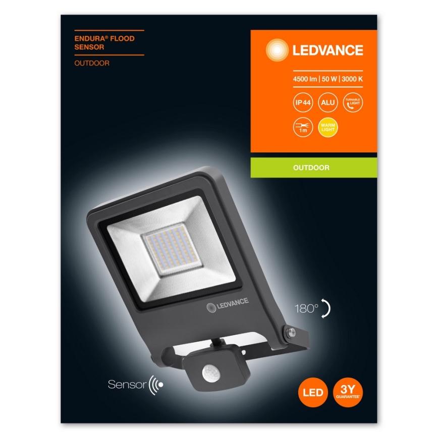 Ledvance - Riflettore LED con sensore ENDURA LED/50W/230V IP44