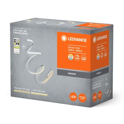 Ledvance - Ruban à intensité variable FLEX COB 1,5m LED/13W/230V 2700-6500K + télécommande