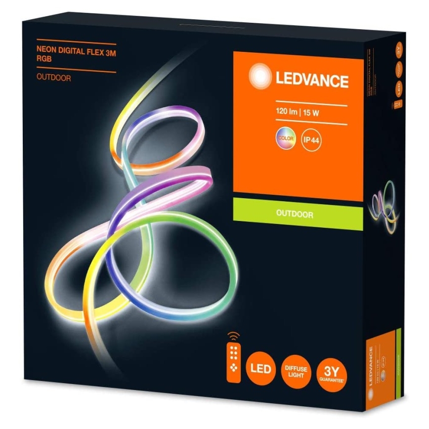 Ledvance - Ruban LED RGB d'extérieur SMART+ FLEX 3m LED/15W/230V IP44 Télécommande