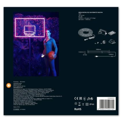 Ledvance - Ruban LED RGB d'extérieur SMART+ FLEX 3m LED/15W/230V IP44 Télécommande