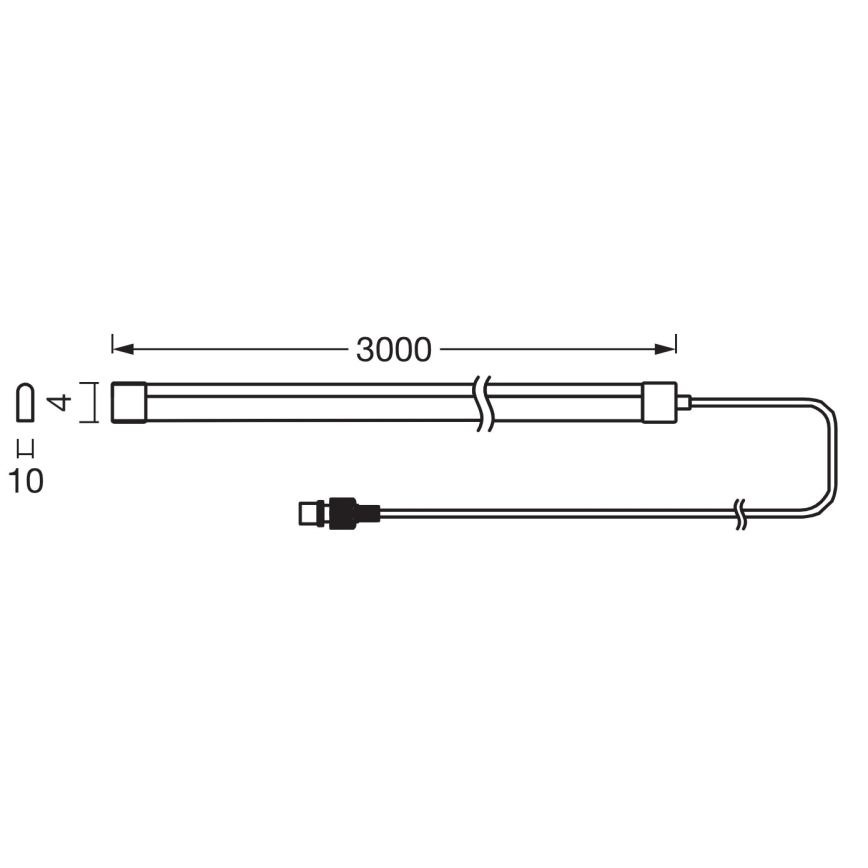 Ledvance - Ruban solaire LED RGB dimmable FLEX MAGIC 3m LED/1,2W/5V IP44 + télécommande