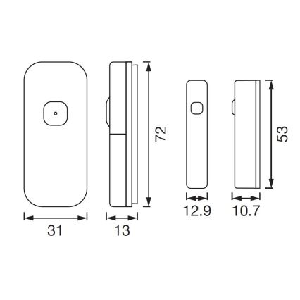 Ledvance - Sensore intelligente per porte e finestre SMART+ 3,7V Wi-fi
