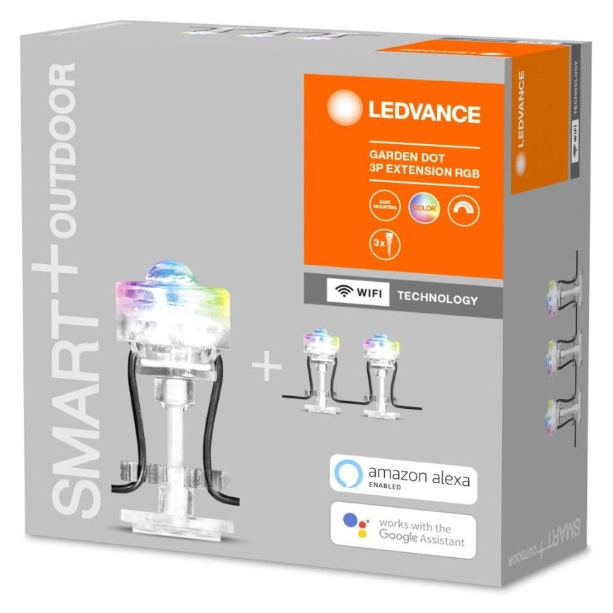 Ledvance - LED RGB Außenverlängerungsset SMART+ DOT 3xLED/0,7W/230V IP65 Wi-Fi