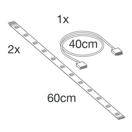 Ledvance - Striscia LED RGB+TW Extension dimmerabile SMART+ FLEX 1,2m LED/6W/12V