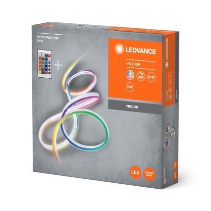 Ledvance - Striscia LED RGBW dimmerabile NEON FLEX 2,1m LED/4W/5V + telecomando