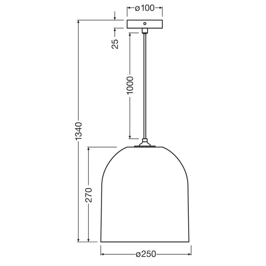 Ledvance - Suspension filaire DECOR CARDBOARD 1xE27/15W/230V d. 25 cm
