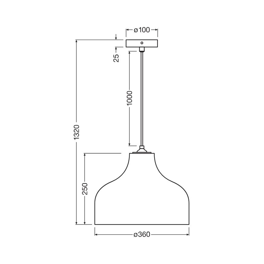 Ledvance - Suspension filaire DECOR CARDBOARD 1xE27/15W/230V d. 36 cm