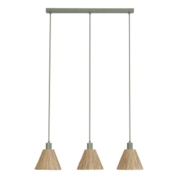 Ledvance - Suspension filaire DECOR RAFFIA 3xE27/15W/230V pelote de raphia