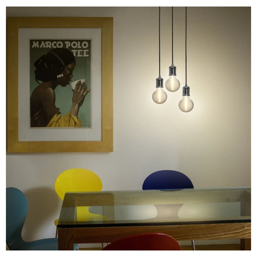 Ledvance - Suspension filaire PENDULUM ROBBIN 1xE27/15W/230V chrome brillant