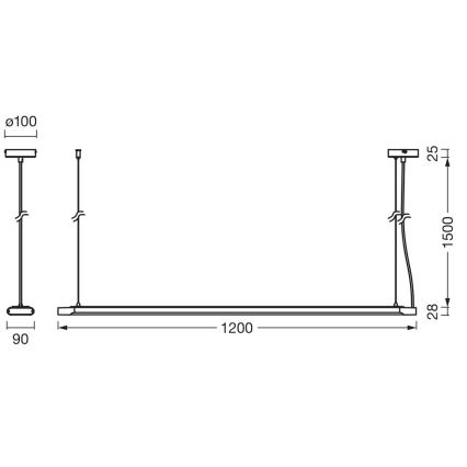 Ledvance - Suspension LED dimmable OFFICE LINE LED/40W/230V