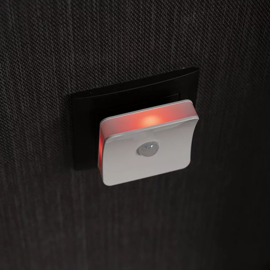Ledvance- Veilleuse d'orientation sur prise avec détecteur LUNETTA LED/0,3W/230V