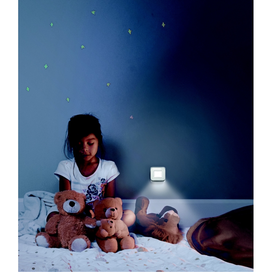 Ledvance - Veilleuse LED à capteur crépusculaire LUNETTA LED/0,2W/230V