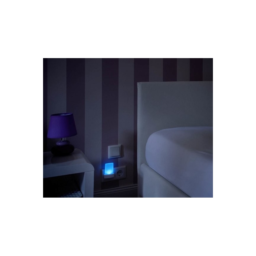 Ledvance - Veilleuse LED RGB avec détecteur LUNETTA LED/0,28W/230V