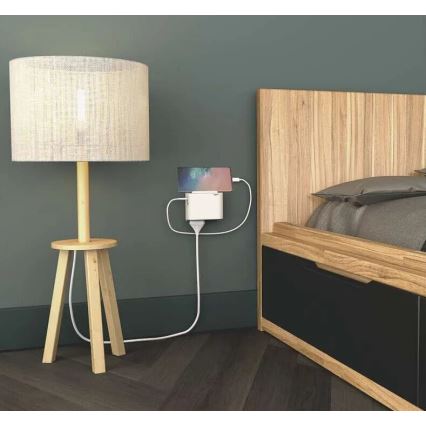 Legrand 049401 - Multiprise 2Z Type C + USB-A + USB-C blanc
